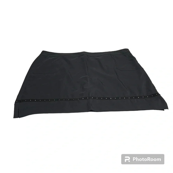 Empowered Performance NWT size 22 black golf skort studded trim - Picture 1 of 10